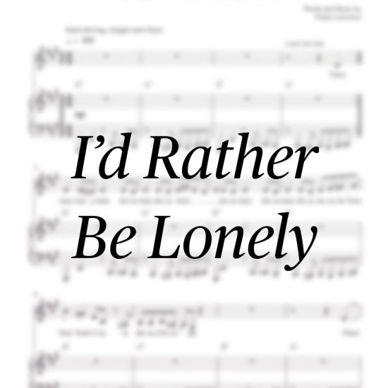 Boy in the Thrift Store Sweater SHEET MUSIC